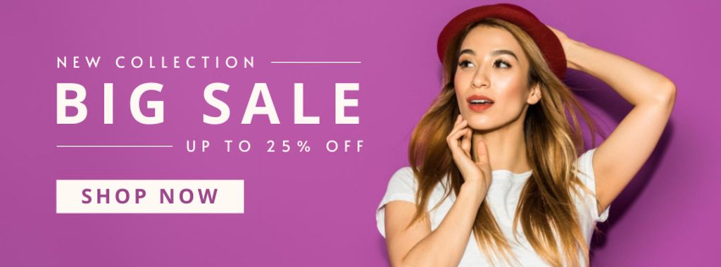 New Fashion Collection Sale Offer Facebook cover – шаблон для дизайну