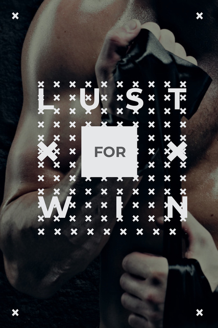 Plantilla de diseño de Motivational Quote with boxer Pinterest 