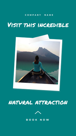 Travel Tour Offer with Woman in Boat Instagram Video Story Design Template