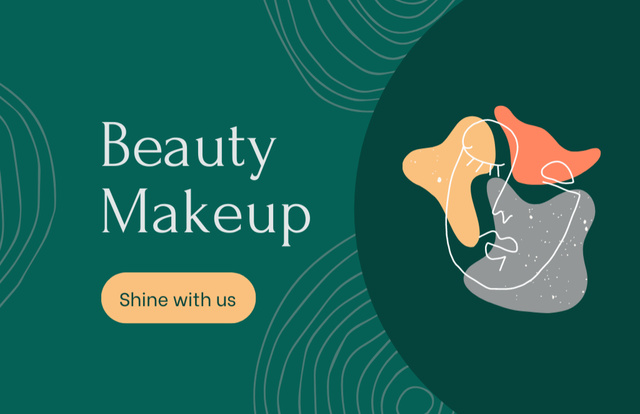 Designvorlage Beauty and Makeup Studio Offer für Business Card 85x55mm