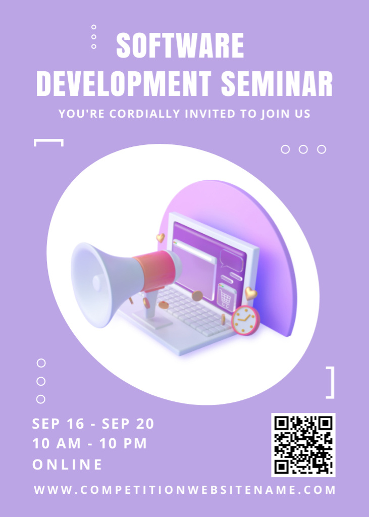 Software Development Seminar Ad Invitation Design Template