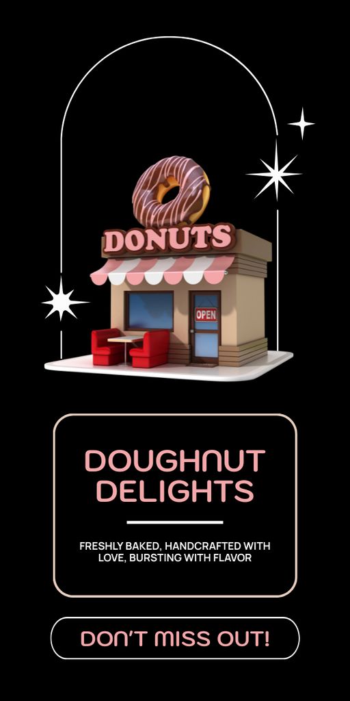 Platilla de diseño Promo for Shop with Handmade Donuts Graphic