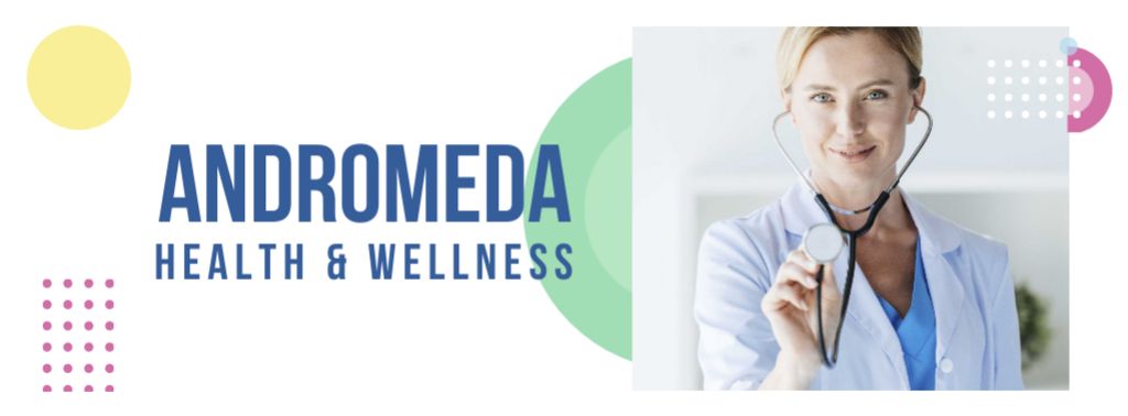 Health and Wellness Services Facebook cover Πρότυπο σχεδίασης