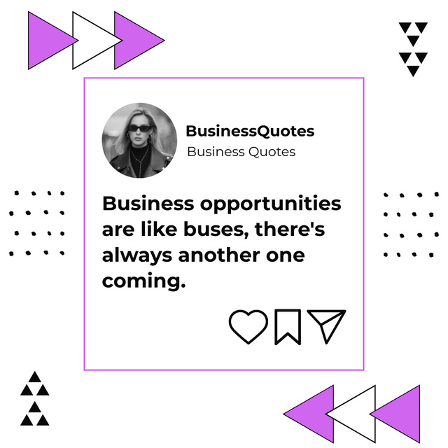 Szablon projektu Motivational Business Quote in Social Media Profile LinkedIn post
