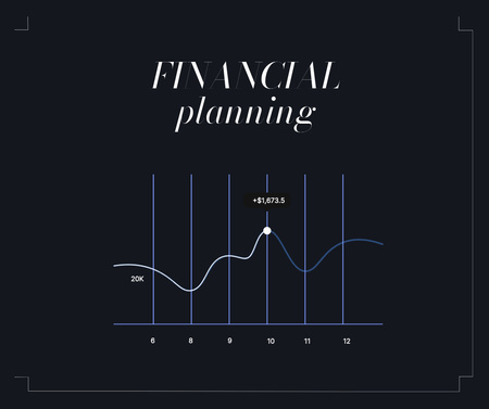 Chart for Financial Planning Facebookデザインテンプレート