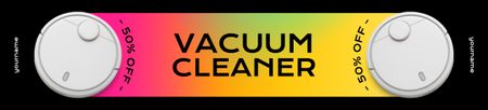 Discount Offer on Modern Vacuum Cleaner Ebay Store Billboard Design Template