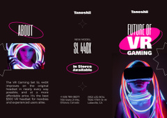 Gaming Gear Ad with VR Glasses in Neon Light