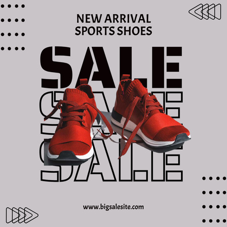 Ontwerpsjabloon van Instagram van Grote verkoop van sportschoenen