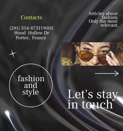 Modern Sunglasses Guide Offer Brochure Din Large Bi-fold Πρότυπο σχεδίασης
