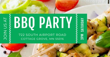 BBQ party Annoucement Facebook AD Design Template