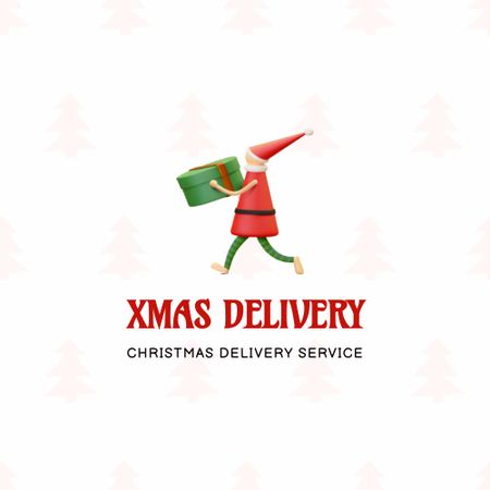 Designvorlage Christmas Holiday Greeting with Santa für Logo