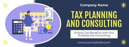 Platilla de diseño Services of Tax Planning and Consulting Facebook cover