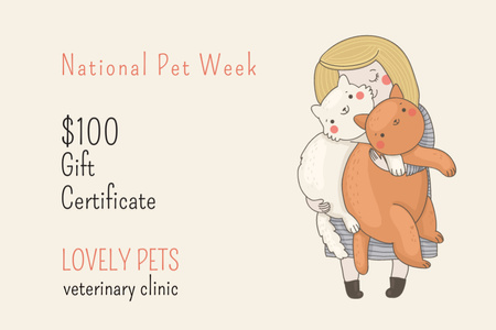 Designvorlage Certificate For Your Lovely Pets für Gift Certificate
