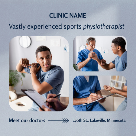 Designvorlage Sports Medicine Services für Instagram