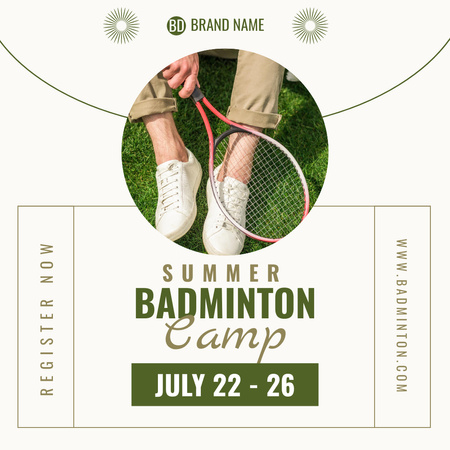 Szablon projektu Badminton Summer Camp Instagram