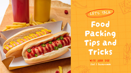 Food Packing Tips and Tricks Youtube Thumbnail – шаблон для дизайну