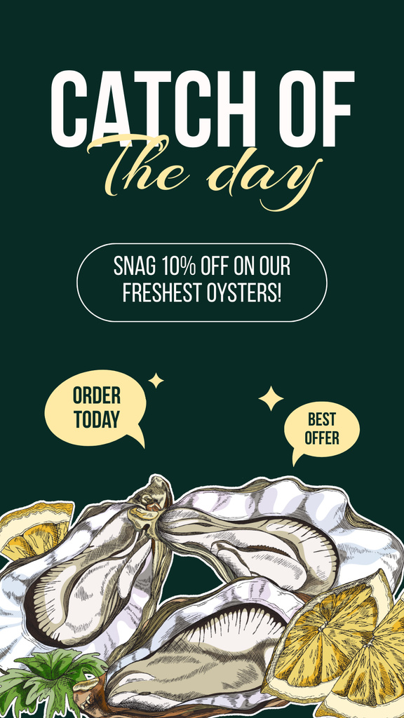 Fish Market Catch of the Day Ad Instagram Story Design Template