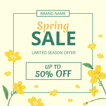 Modèle de visuel Limited Seasonal Spring Sale Offer - Instagram AD