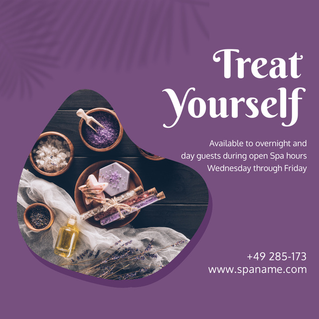 Body Care and Aromatherapy in Spa Salon Instagram tervezősablon