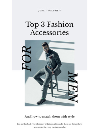 Platilla de diseño Accessories Guide with Man in stylish suit Newsletter
