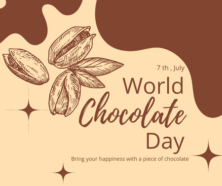 Gratulujeme ke Světovému dni čokolády Facebook Šablona návrhu