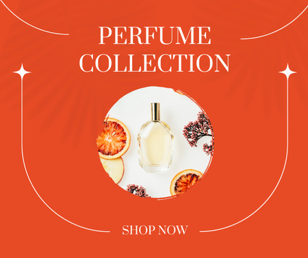 Modèle de visuel Annonce d'une collection de parfums exclusive aux agrumes - Facebook