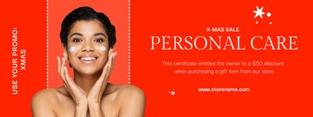 Розпродаж засобів особистого догляду за шкірою на Різдво Coupon – шаблон для дизайну