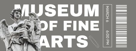 Art Museum Invitation Ticket Design Template