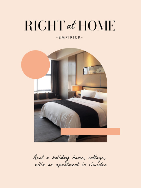 Plantilla de diseño de House Rental Offer Featuring a Chic Bedroom Poster US 