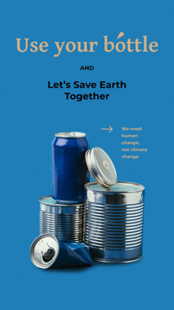 Plastic Pollution Awareness Instagram Story – шаблон для дизайна