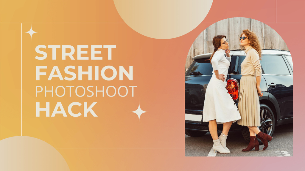 Street Fashion Photoshoot Youtube Thumbnailデザインテンプレート