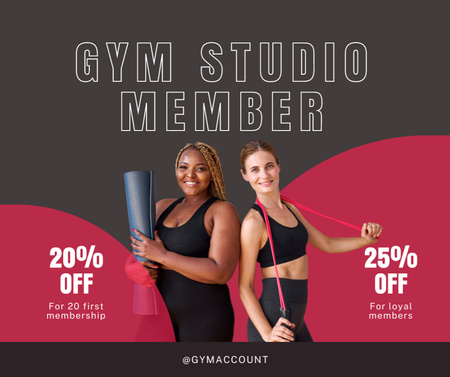 Offer of Gym Membership Facebook Design Template