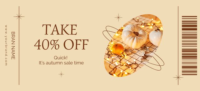 Autumn Decor Items Offer Coupon 3.75x8.25in Design Template