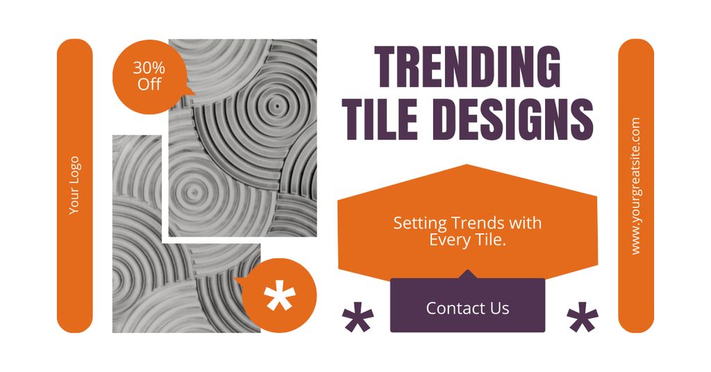 Ontwerpsjabloon van Facebook AD van Promo of Trending Tile Designs