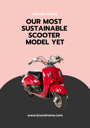 Advertising New Model Scooter Poster tervezősablon