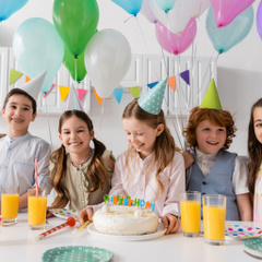 Kids on Birthday Party Celebration