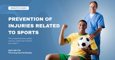 Sports Injury Prevention Facebook AD Design Template