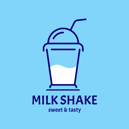 Delicious Milkshake Offer Logo 1080x1080px – шаблон для дизайна