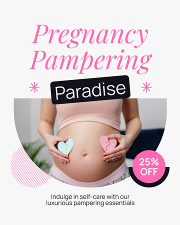 Designvorlage Offer Reduced Prices for Maternity Products für Instagram Post Vertical