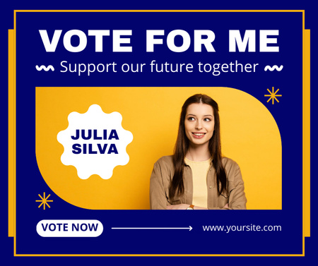 Vote To Support Future Together Facebook Design Template