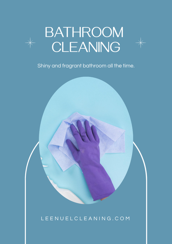 Bathroom Cleaning Service Ad Posterデザインテンプレート