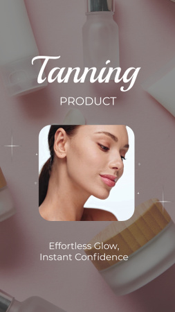 Ontwerpsjabloon van Instagram Video Story van Offering Tanning Products for Beautiful Women