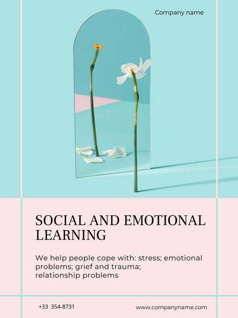 Designvorlage Social and Emotional Learning Ad für Poster US