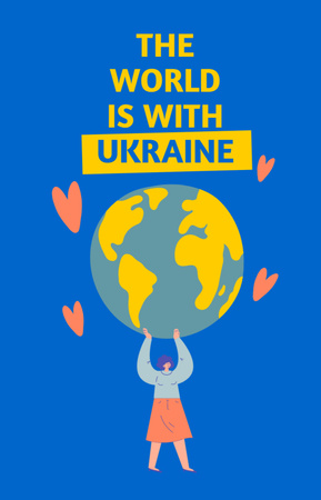 Designvorlage World is with Ukraine für IGTV Cover