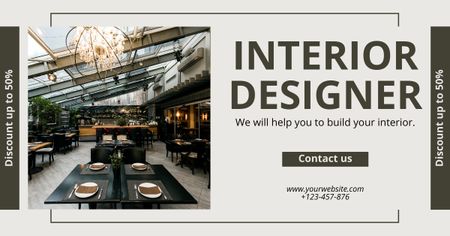 Interior Designer Services Ad Facebook AD – шаблон для дизайну