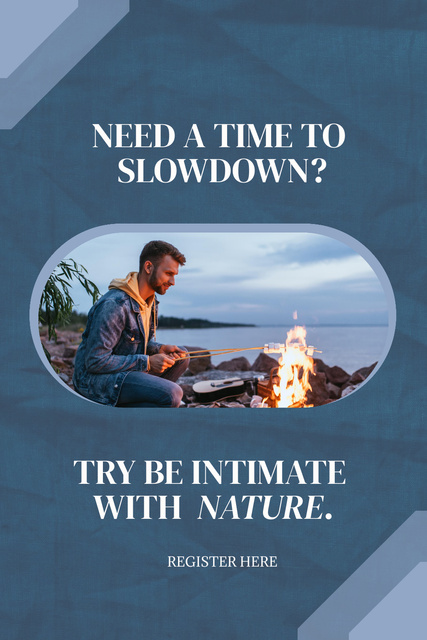 Nature Time Offer with Lake Pinterest Design Template