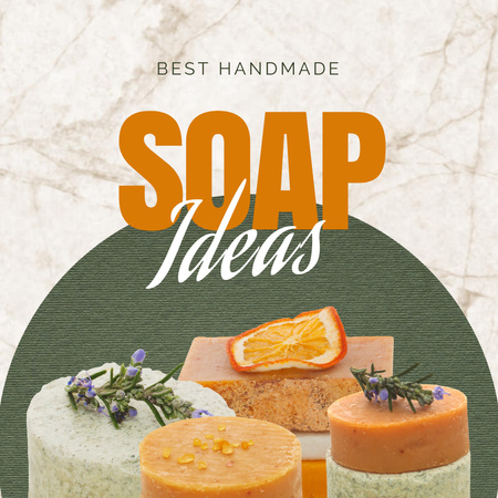 Kézzel készített szappankészítési ötletek narancssárgával Animated Post tervezősablon