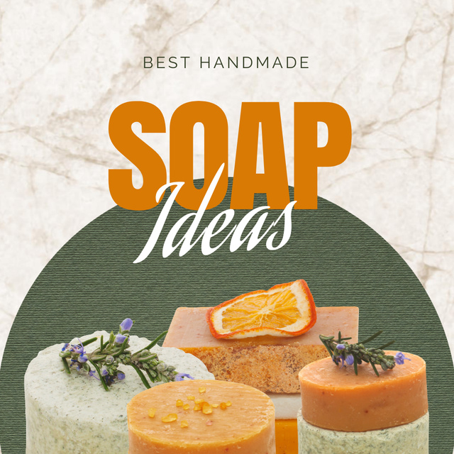 Handmade Soap Making Ideas With Orange Animated Post Πρότυπο σχεδίασης