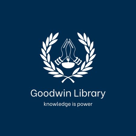 Template di design Library Emblem with Hands Logo