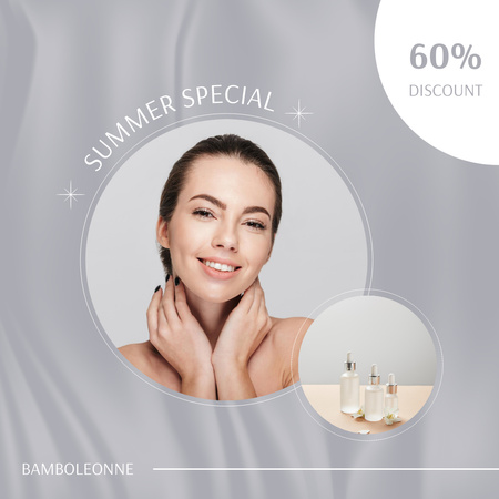 Template di design Skincare Offer with Young Woman Instagram